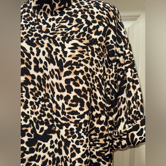 ZARA Animal Print Oversized Blouse size L - Picture 9 of 16